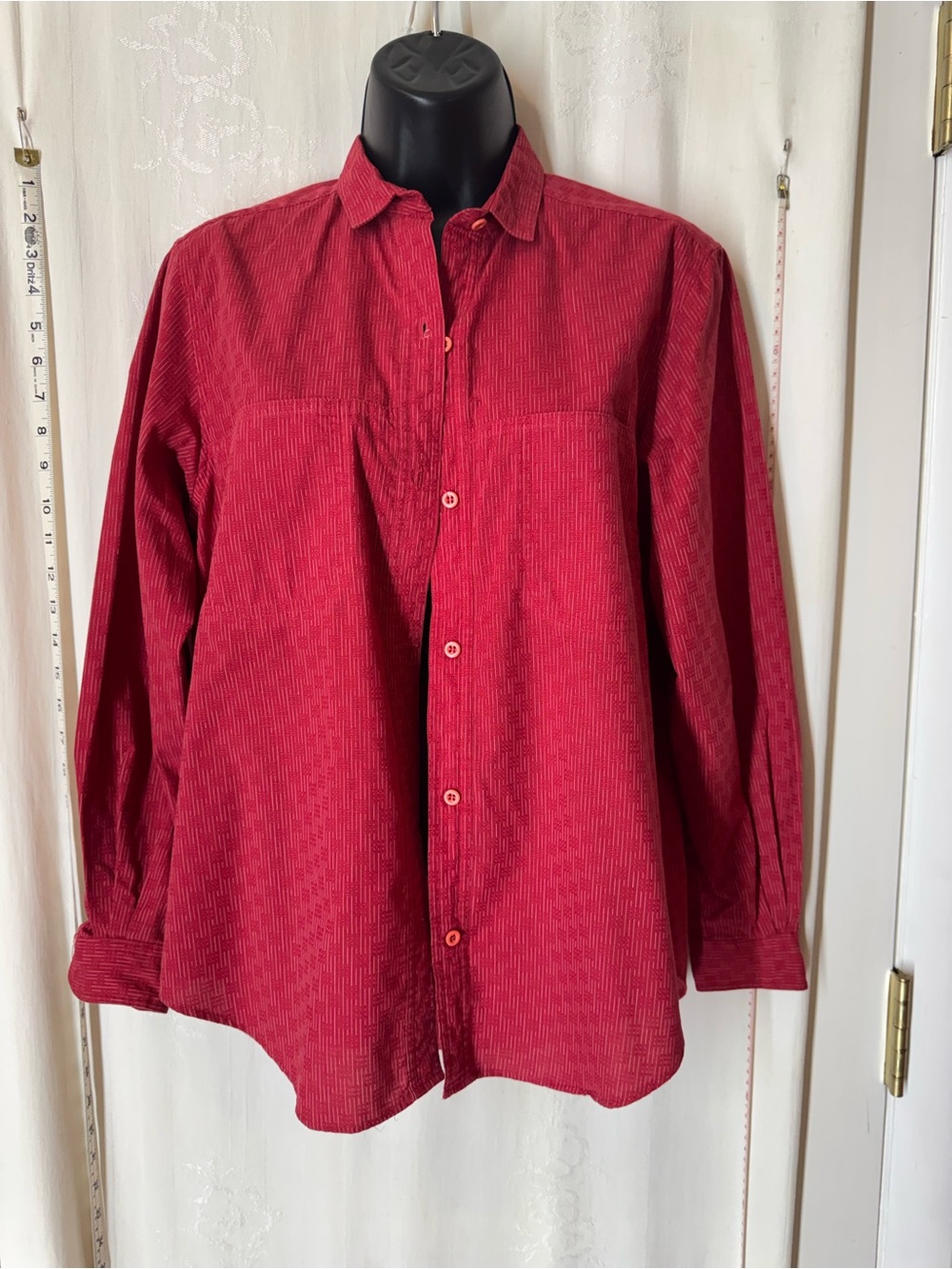 Vintage John Henry Red Patterned Blouse